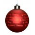 Χριστουγεννιάτικη Γυάλινη Μπάλα Φωτιζόμενη Κόκκινη, με "Merry Christmas" (10cm)